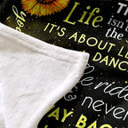 Sunflower Inspirational Flannel Blanket