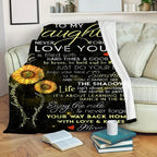 Sunflower Inspirational Flannel Blanket