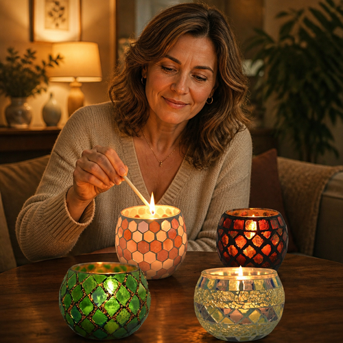 Pure Radiance — Handcrafted Glass Candle Holder