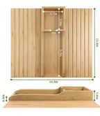 Handmade Bamboo Sofa Arm Tray – 2-in-1 Caddy Warm Cozy Nest