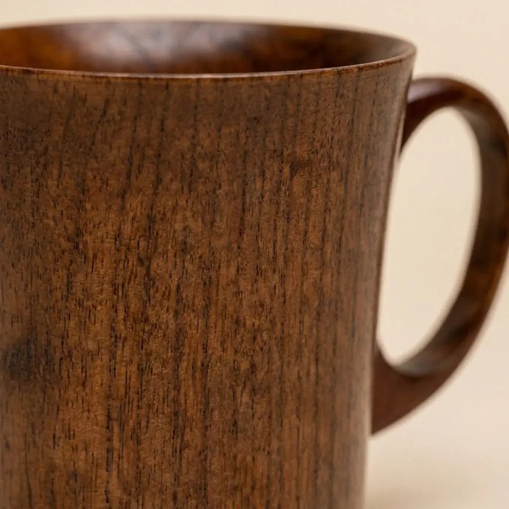 Handmade Jujube Wood Coffee Cup Warm Cozy Nest